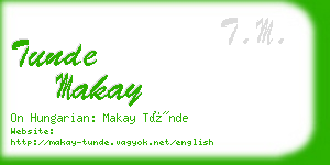 tunde makay business card